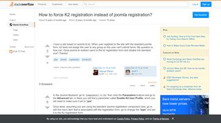 
                            8. How to force K2 registration instead of joomla registration ...