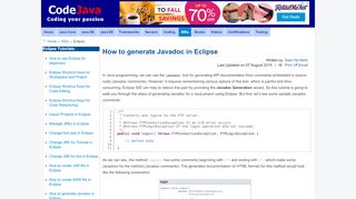 
                            5. How to generate Javadoc in Eclipse - CodeJava.net