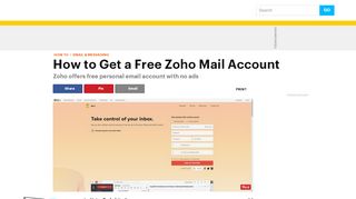 
                            5. How to Get a Free Zoho Email Account - lifewire.com