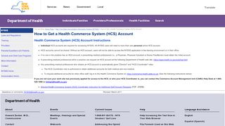 
                            5. How to Get a Health Commerce System (HCS) Account