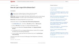 
                            6. How to get a login ID for Bharat Gas - Quora