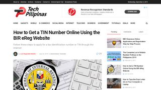 
                            9. How to Get a TIN Number Online Using the BIR eReg Website