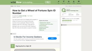 
                            7. How to Get a Wheel of Fortune Spin ID Number: …