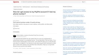 
                            3. How to get access to my PayPal account if I lost my phone ...