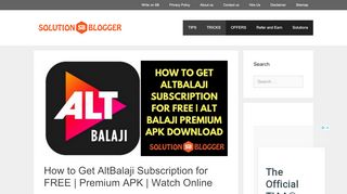 
                            4. How to Get AltBalaji Subscription for FREE | Premium APK ...