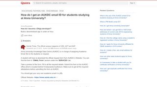 
                            7. How to get an AUKDC email ID for students studying at Anna ...