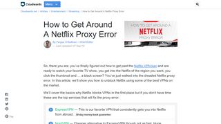 
                            8. How to Get Around A Netflix Proxy Error as of …