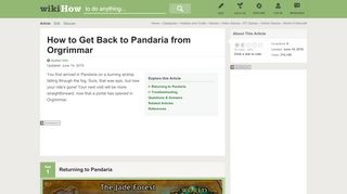 
                            7. How to Get Back to Pandaria from Orgrimmar: 6 Steps