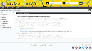 
                            7. How To Get Connected - Main View | Home | Help | MyMaconWeb