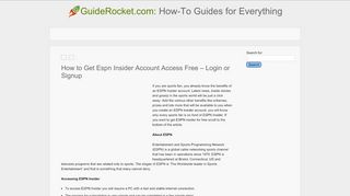 
                            3. How to Get Espn Insider Account Access Free - …