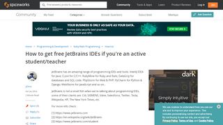 
                            9. How to get free JetBrains IDEs if you're an active student ...