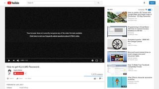 
                            5. How to get KLU-LMS Password.. - YouTube