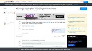 
                            4. how to get login option for phpmyadmin in xampp - Stack ...