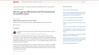 
                            4. How to get my UAN account user ID and password for my EPFO claim ...