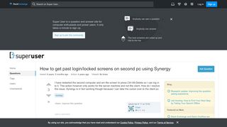 
                            6. How to get past login/locked screens on second pc using Synergy ...