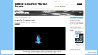 
                            9. How to Get Portals Approved | Ingress Resistance Front line Reports