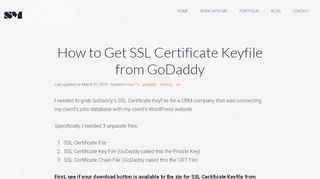 
                            8. How to Get SSL Certificate Keyfile from GoDaddy - Sarah Moyer