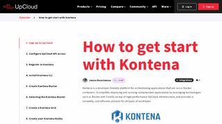 
                            6. How to get start with Kontena - UpCloud