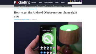 
                            2. How to get the Android Q beta on your phone right now