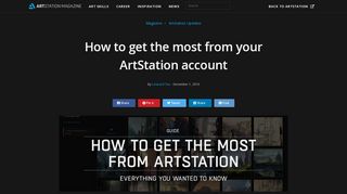 
                            8. How to get the most from your ArtStation account ...