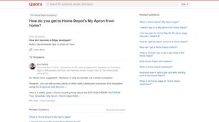 
                            11. How to get to Home Depot's My Apron from home - …