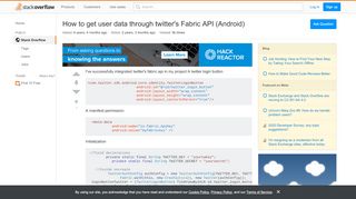 
                            8. How to get user data through twitter's Fabric API (Android ...