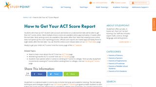 
                            7. How to Get Your ACT Score Report - StudyPoint