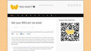 
                            1. How to get your MXit pin via Email - Web AddiCT(s);