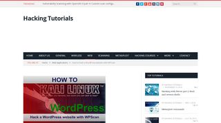 
                            11. How to hack a WordPress website with WPScan