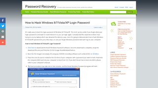 
                            3. How to Hack Windows 8/7/Vista/XP Login Password