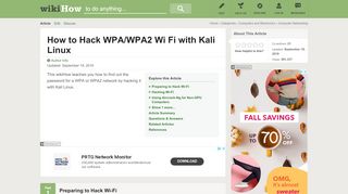 
                            3. How to Hack WPA/WPA2 Wi Fi with Kali Linux: 9 Steps