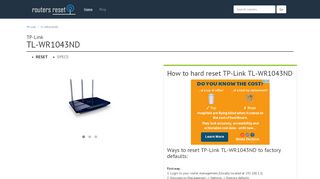 
                            3. How to hard reset TP-Link TL-WR1043ND