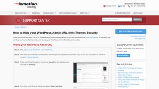 
                            5. How to Hide your WordPress Admin URL with iThemes Security ...