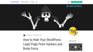 
                            2. How to Hide Your WordPress Login Page From Hackers and Brute ...