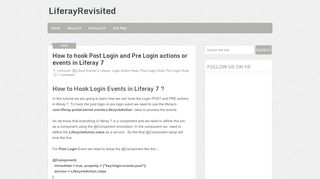 
                            2. How to hook Post Login and Pre Login actions or events in ...
