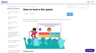 
                            6. How to host a live game – Help and Support Center