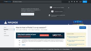 
                            2. How to host a Portal 2 co-op session? - Arqade