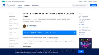 
                            7. How To Host a Website with Caddy on Ubuntu 16.04 | DigitalOcean