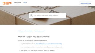 
                            1. How to I login into eBay Delivery – Help Center