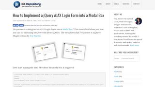 
                            6. How to Implement a jQuery AJAX Login Form into a Modal Box