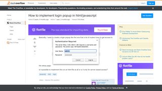 
                            6. How to implement login popup in html/javascript - Stack ...