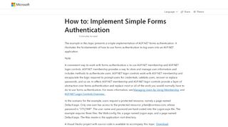 
                            8. How to: Implement Simple Forms Authentication - MSDN - Microsoft