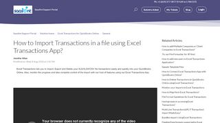 
                            5. How to Import Transactions in a file using Excel Transactions App?