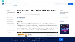 
                            4. How To Install Ajenti Control Panel on Ubuntu 13.04 ...