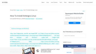 
                            7. How To Install Antergos Linux - It's FOSS