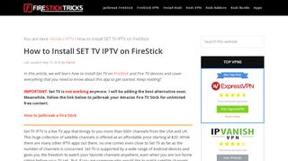 
                            7. How to Install SET TV IPTV on FireStick in 3 Easy Steps