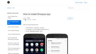 
                            3. How to install Snoopza app – Snoopza