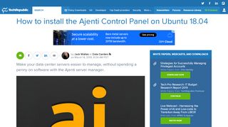 
                            9. How to install the Ajenti Control Panel on Ubuntu 18.04 ...