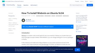
                            6. How To Install Webmin on Ubuntu 16.04 | DigitalOcean