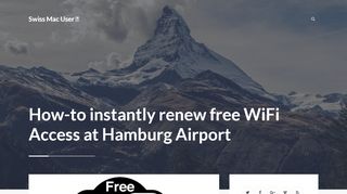 
                            8. How-to instantly renew free WiFi Access at Hamburg Airport ...